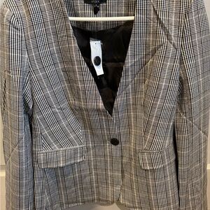 Premise Gray and Black Checkered Blazer